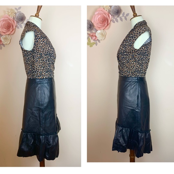 3.1 PHILLIP LIM High Waist Ruffle Leather Skirt - Picture 7 of 10